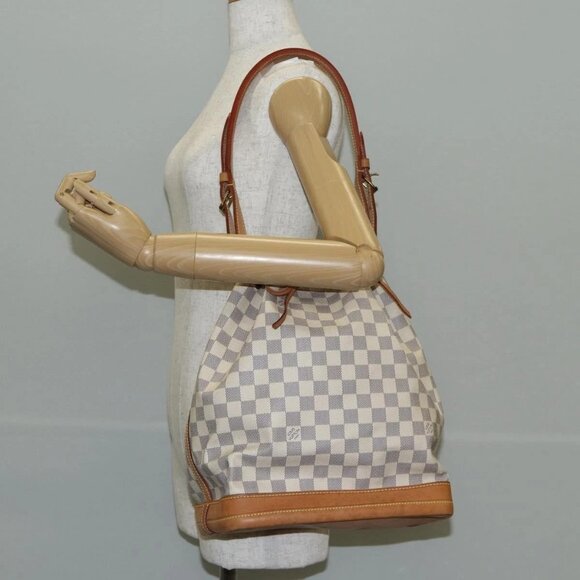 LOUIS VUITTON Damier Azur Noe Shoulder Bag N42222 LV Auth 141023V - Picture 1 of 16